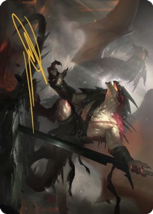 Rivaz of the Claw Art Card (Gold-Stamped Signature) (ASDMU-053) - Art Series: Dominaria United