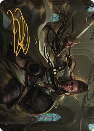 Shanna, Purifying Blade Art Card (55/81) (Gold-Stamped Signature) (ASDMU-055) - Art Series: Dominaria United