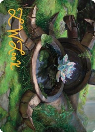 Timeless Lotus Art Card (Gold-Stamped Signature) (ASDMU-057) - Art Series: Dominaria United
