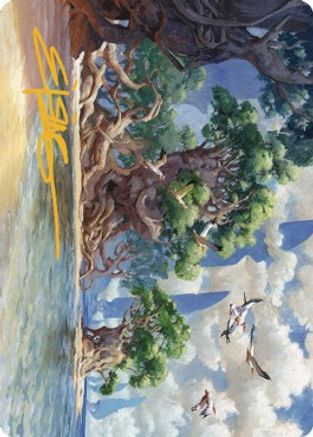 Yavimaya Coast Art Card (Gold-Stamped Signature) (ASDMU-061) - Art Series: Dominaria United