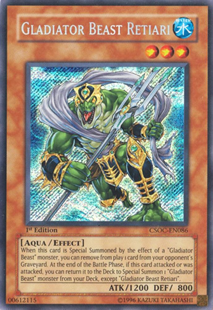 Gladiator Beast Retiari (CSOC-EN086) - Secret Rare