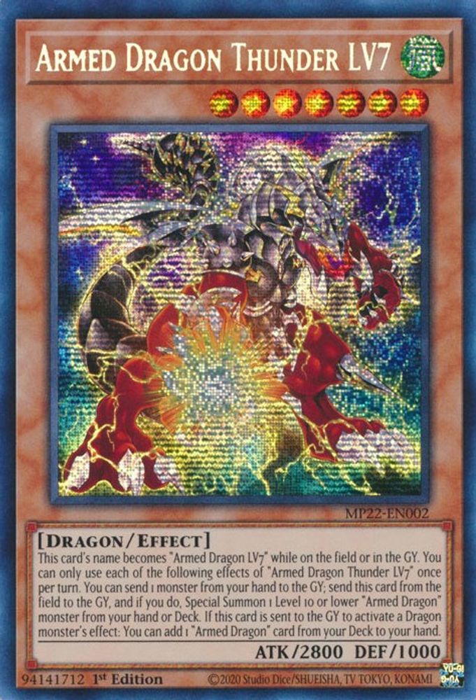 Armed Dragon Thunder LV7 (MP22-EN002) - Prismatic Secret Rare