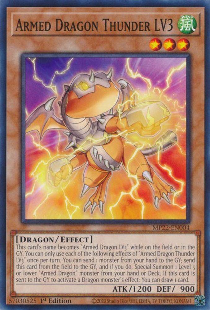 Armed Dragon Thunder LV3 (MP22-EN004) - Common