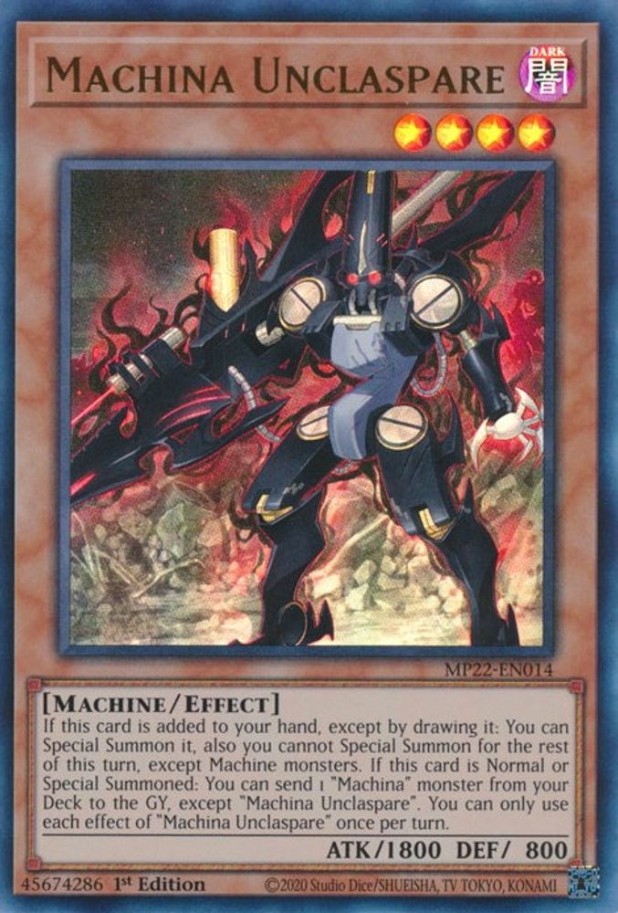 Machina Unclaspare (MP22-EN014) - Ultra Rare