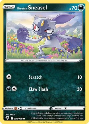 Hisuian Sneasel (Cosmos Holo) 092/189  - Holofoil - Promo