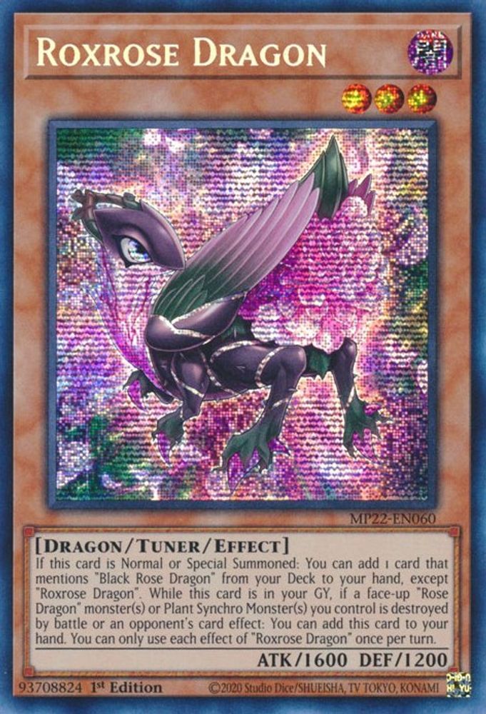Roxrose Dragon (MP22-EN060) - Prismatic Secret Rare