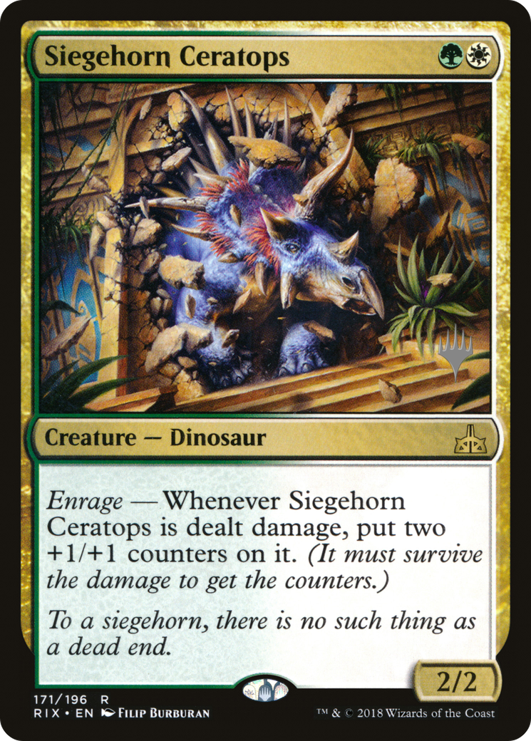 Siegehorn Ceratops (Pack promotionnel) [Promos Rivals of Ixalan] 