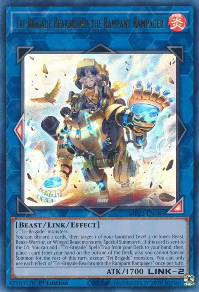 Tri-Brigade Bearbrumm the Rampant Rampager (MP22-EN085) - Ultra Rare