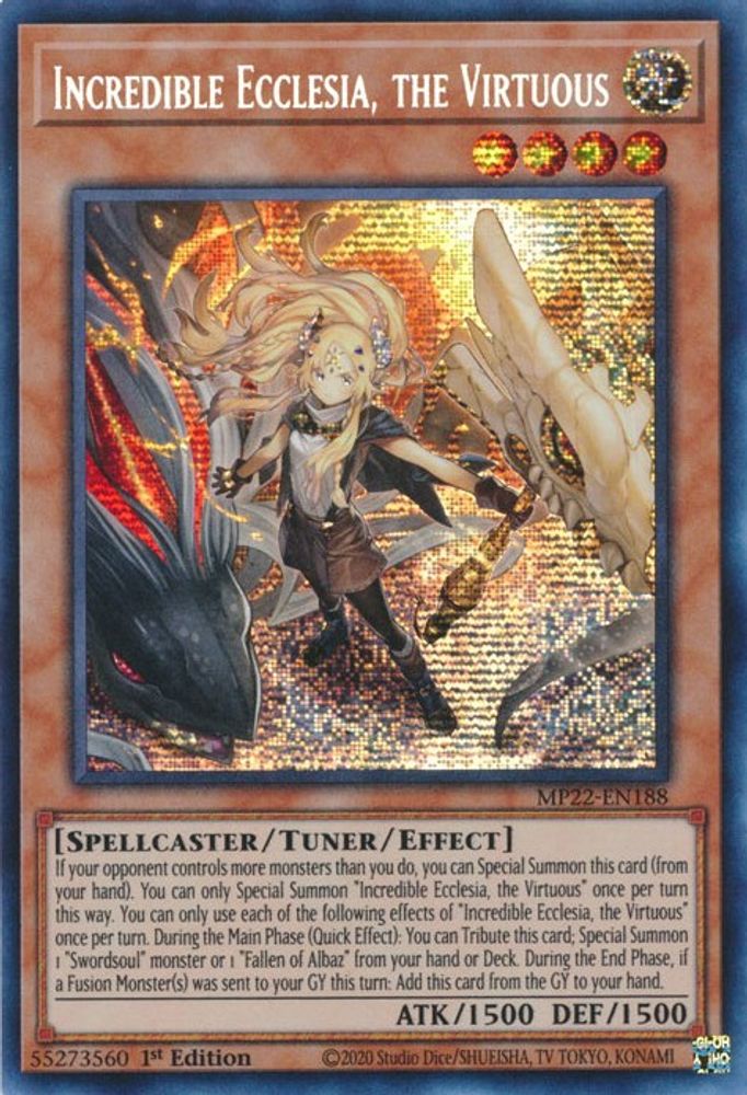 Incredible Ecclesia, the Virtuous (MP22-EN188) - Prismatic Secret Rare