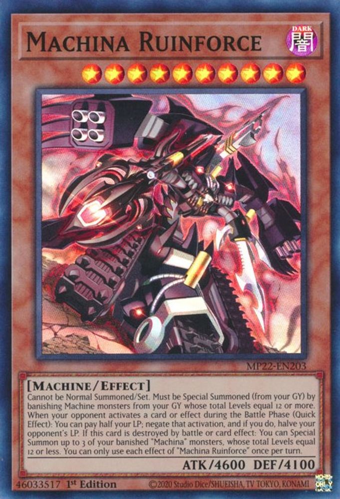 Machina Ruinforce (MP22-EN203) - Super Rare