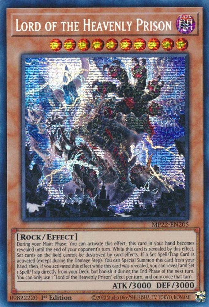 Seigneur de la prison céleste [MP22-EN205] Prismatic Secret Rare 