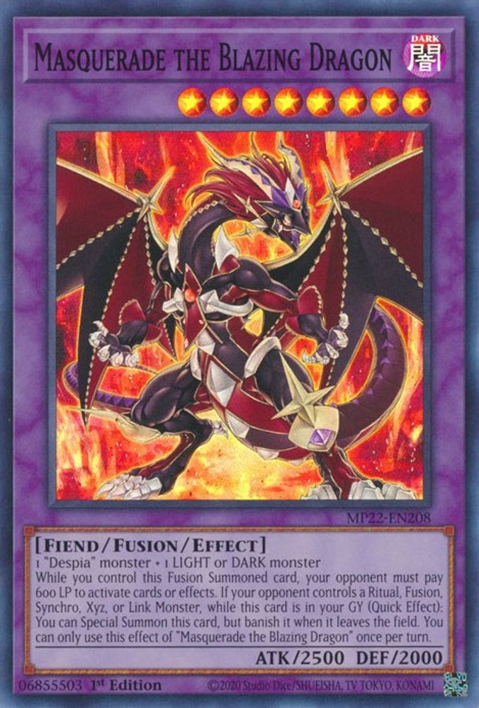 Masquerade le dragon flamboyant [MP22-EN208] Super Rare 
