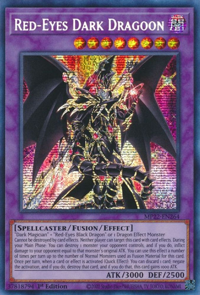 Dragoon sombre aux yeux rouges [MP22-EN264] Prismatic Secret Rare 