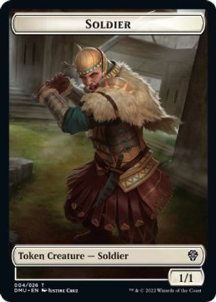 Soldier // Elemental Double-sided Token (DMU-) - Dominaria United Foil