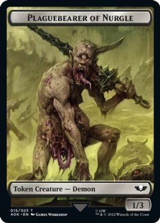 Plaguebearer of Nurgle // Astartes Warrior (012) Double-Sided Token (40K-15 // 12) - Universes Beyond: Warhammer 40,000