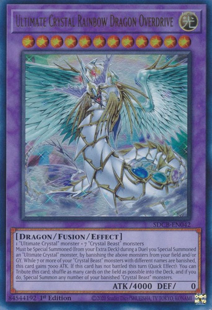 Overdrive ultime Crystal Rainbow Dragon [SDCB-EN042] Ultra Rare 