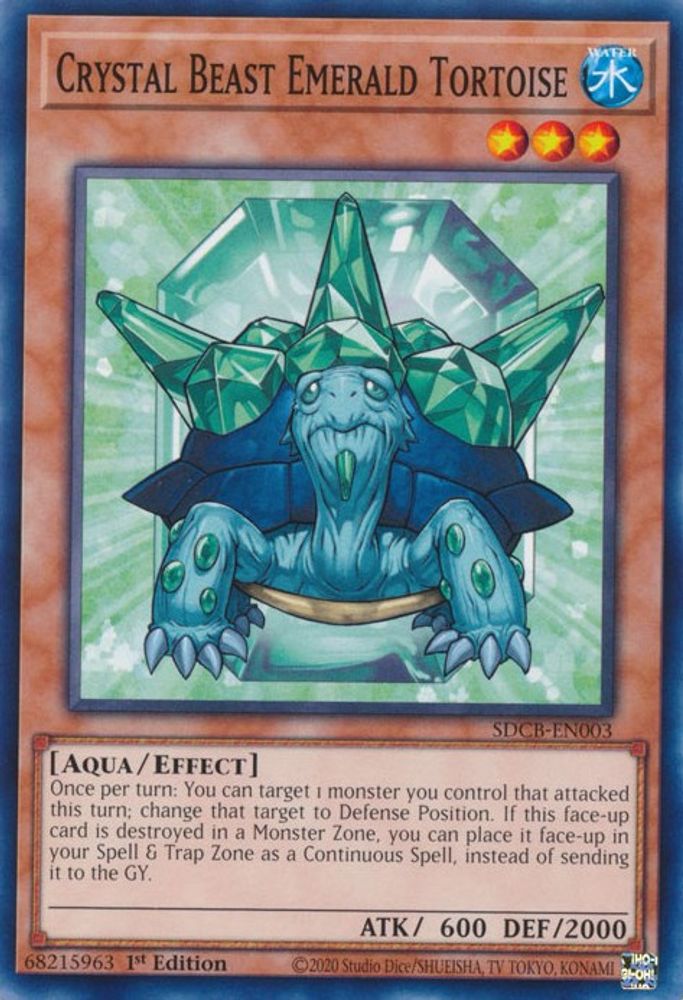 Crystal Beast Emerald Tortoise (SDCB-EN003) - Common