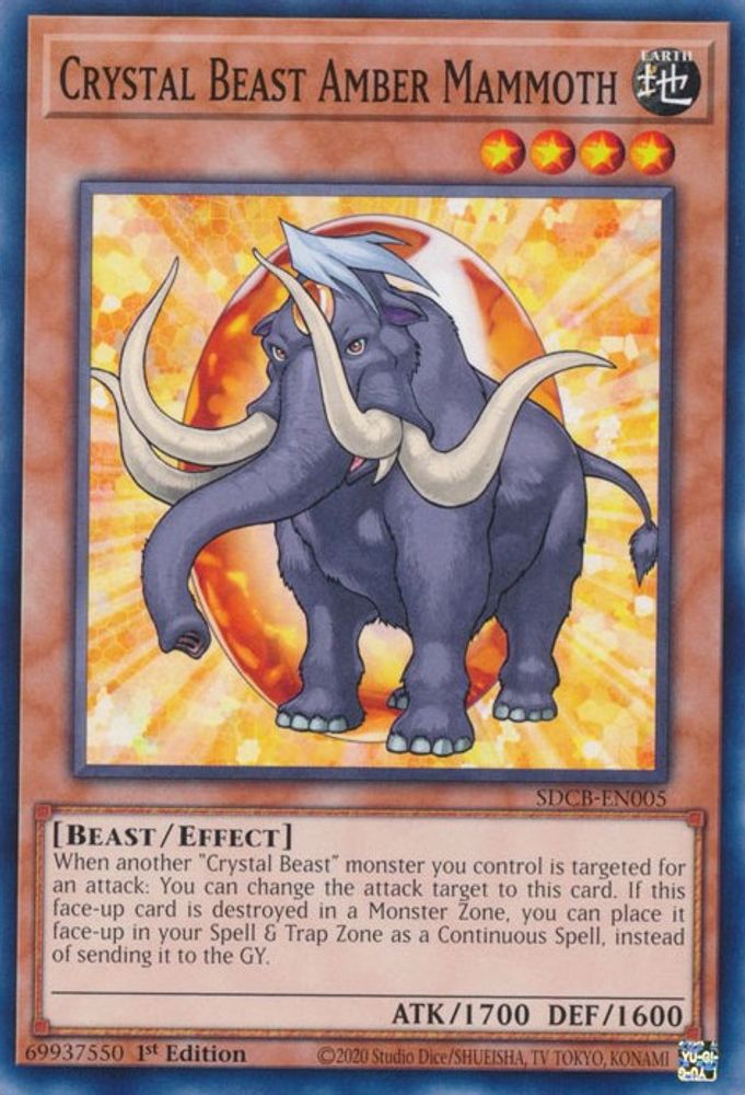 Crystal Beast Amber Mammoth (SDCB-EN005) - Common