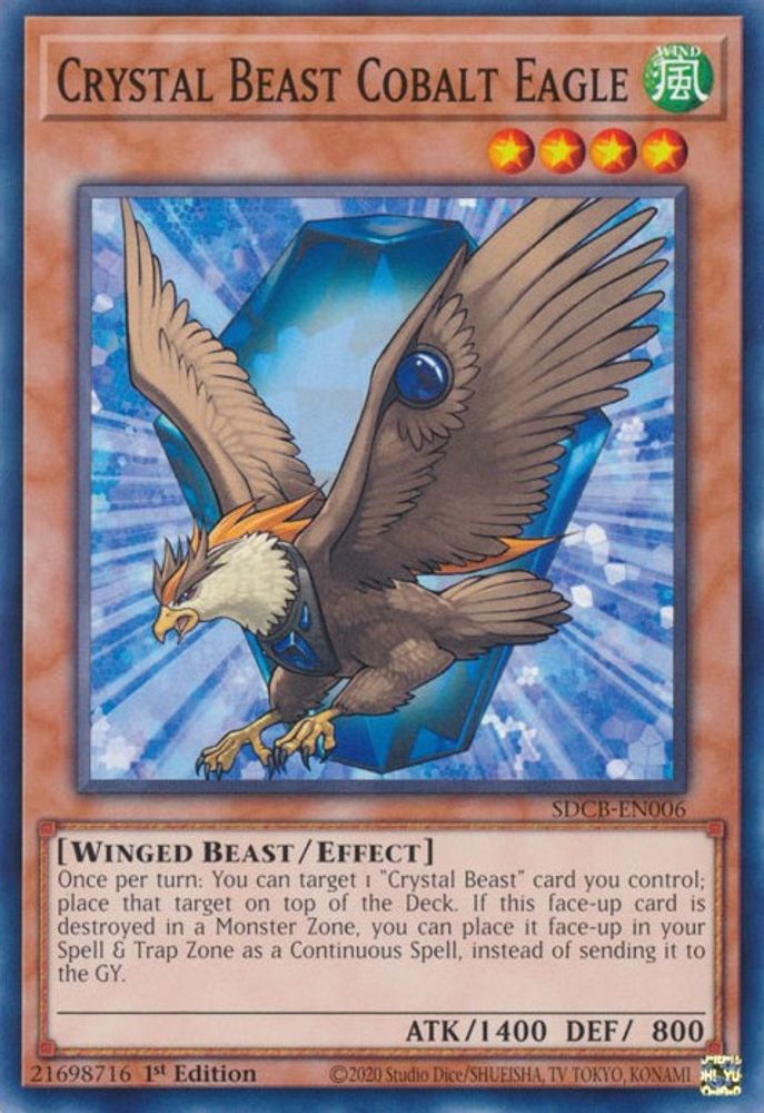 Crystal Beast Cobalt Eagle (SDCB-EN006) - Common
