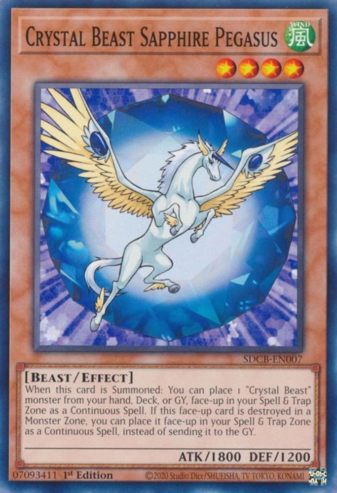 Crystal Beast Sapphire Pegasus (SDCB-EN007) - Common