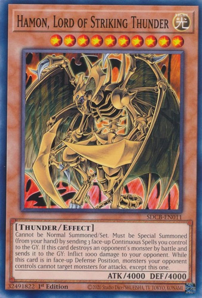 Hamon, Lord of Striking Thunder (SDCB-EN011) - Common