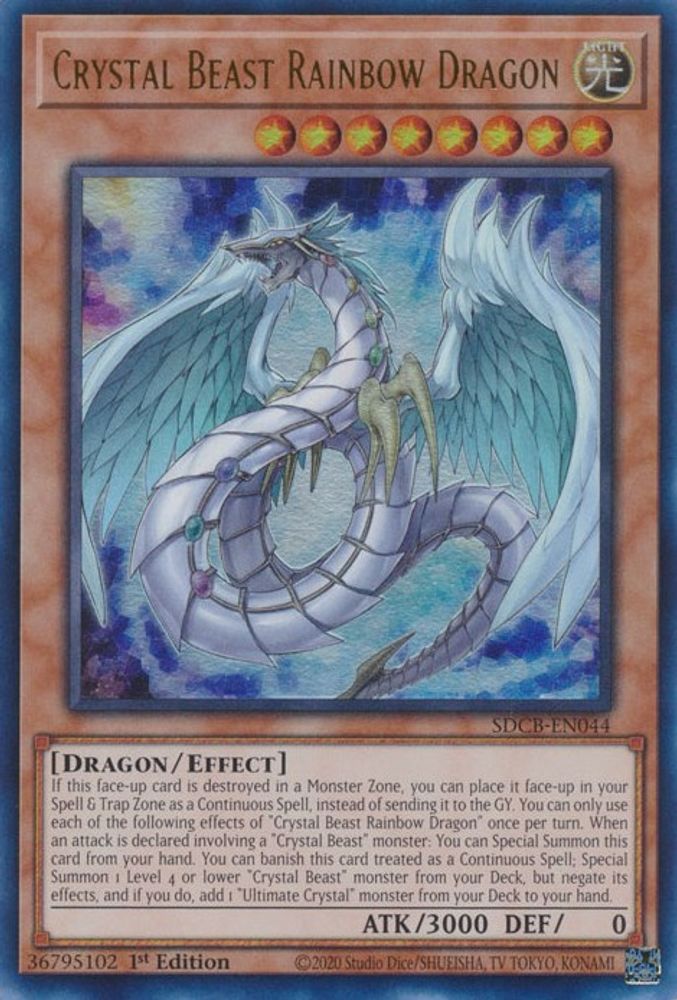 Crystal Beast Rainbow Dragon (SDCB-EN044) - Ultra Rare