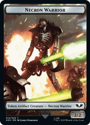 Necron Warrior // Insect Double-Sided Token (40K-14 // 22) - Universes Beyond: Warhammer 40,000