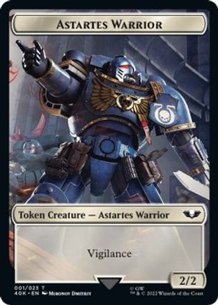 Astartes Warrior (001) // Robot Double-Sided Token (40K-1 // 23) - Universes Beyond: Warhammer 40,000