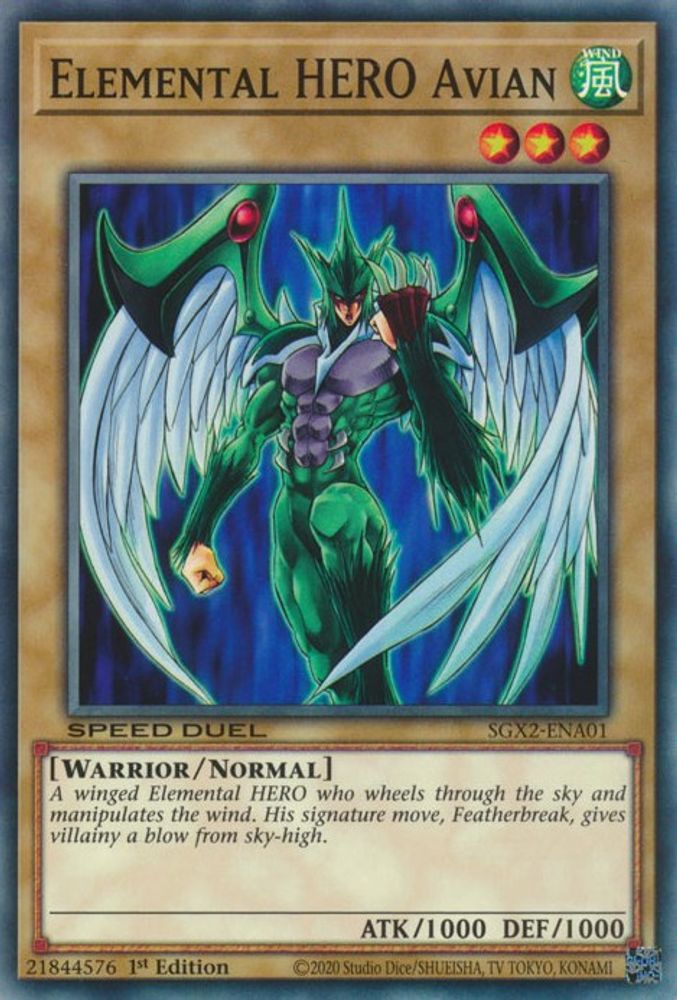 Elemental HERO Avian (SGX2-ENA01) - Common