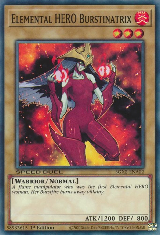 Elemental HERO Burstinatrix (SGX2-ENA02) - Common
