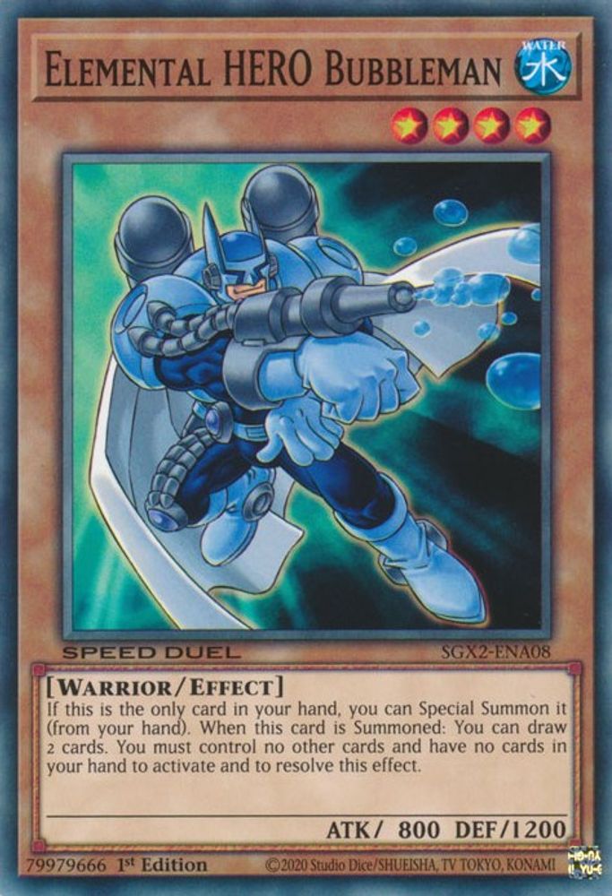 Elemental HERO Bubbleman (SGX2-ENA08) - Common