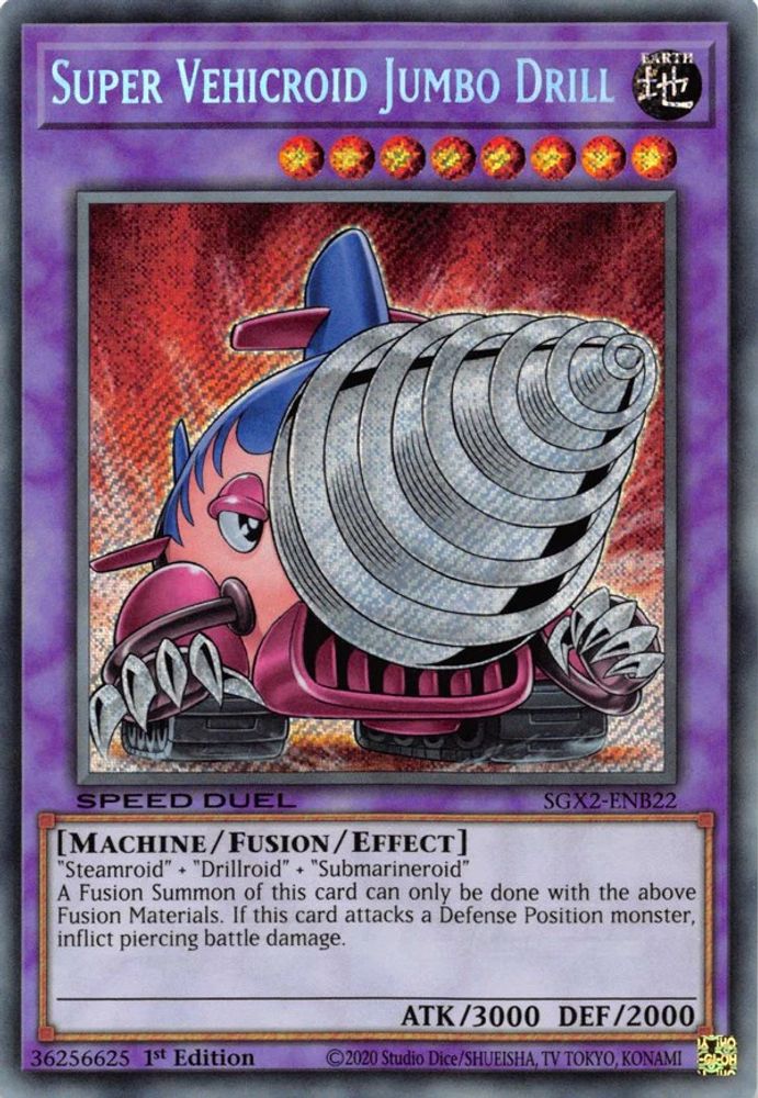 Super Vehicroid Jumbo Drill (Secret Rare) (SGX2-ENB22) - Secret Rare