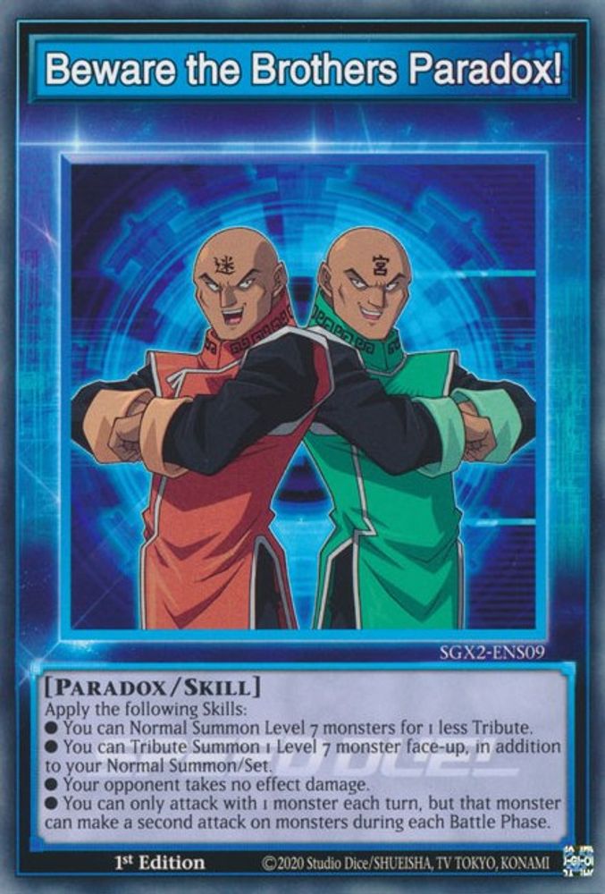 Beware the Brothers Paradox! (SGX2-ENS09) - Common
