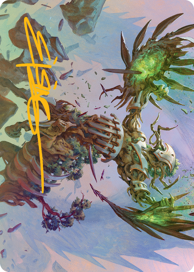 Carte d'art Botanical Brawler (signature estampillée or) [Série d'art March of the Machine] 