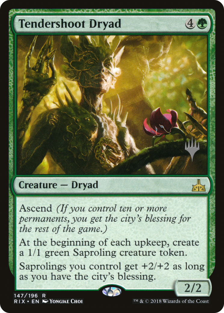 Tendershoot Dryad (Pack promotionnel) [Rivals of Ixalan Promos] 