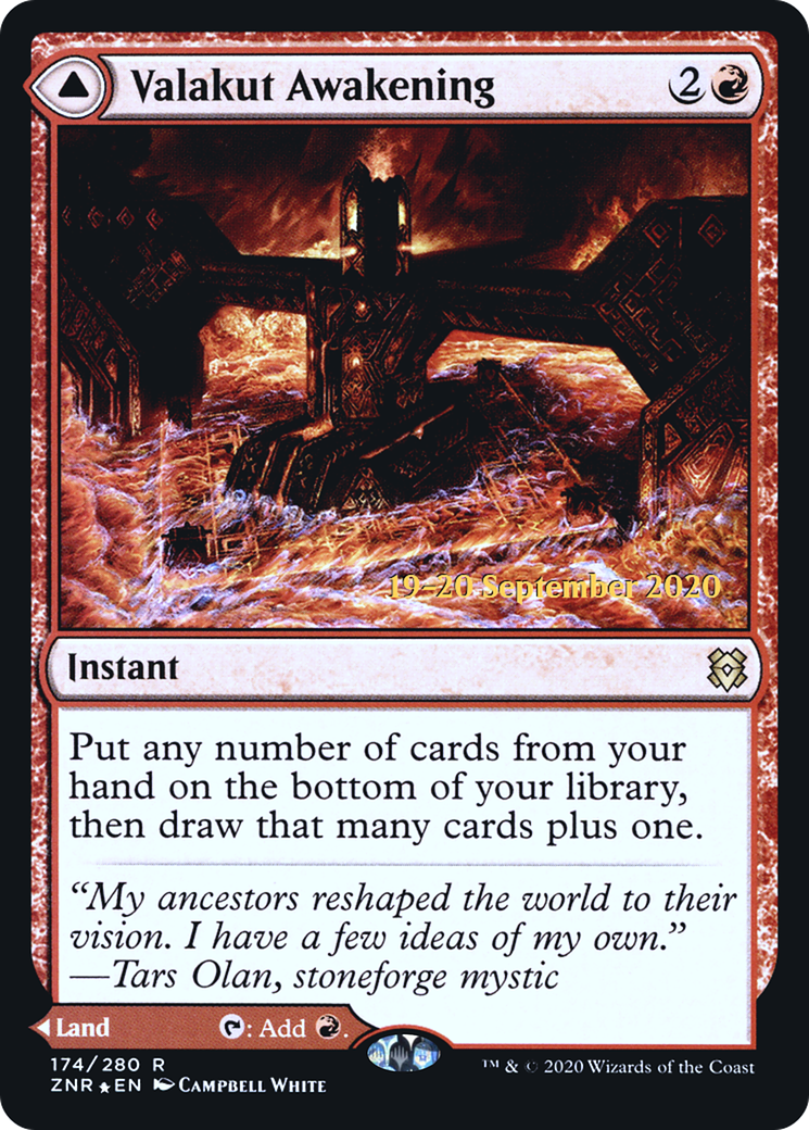 Valakut Awakening // Valakut Stoneforge (PRE-174S) - Zendikar Rising Promos Foil
