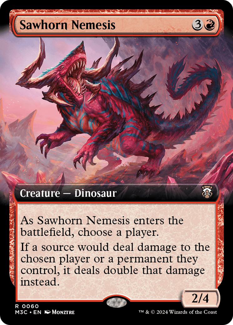 Sawhorn Nemesis (Art étendu) [Modern Horizons 3 Commander] 