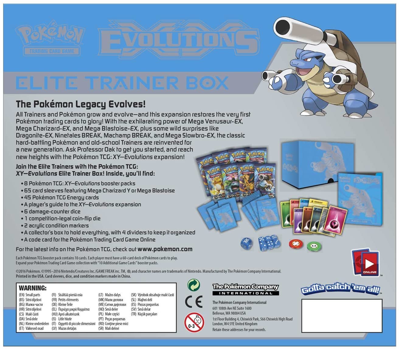 XY : Evolutions - Coffret Entraîneur d'Élite (Mega Blastoise) 