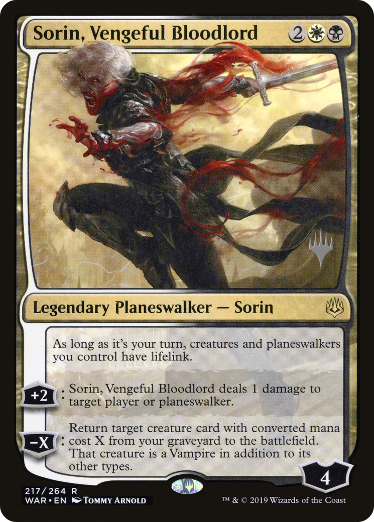 Sorin, Vengeful Bloodlord (Pack promotionnel) [War of the Spark Promos] 