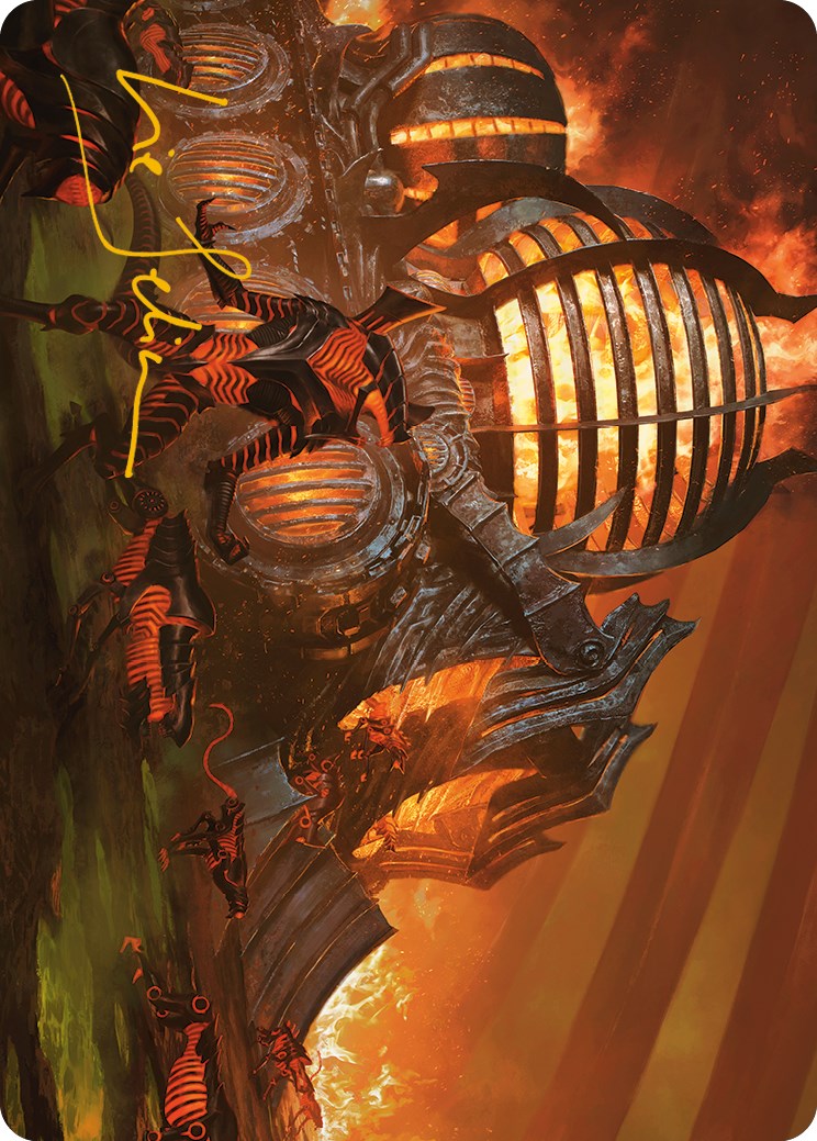Carte d'art Forge d'Urabrask (signature estampillée or) [Phyrexia : All Will Be One Art Series] 