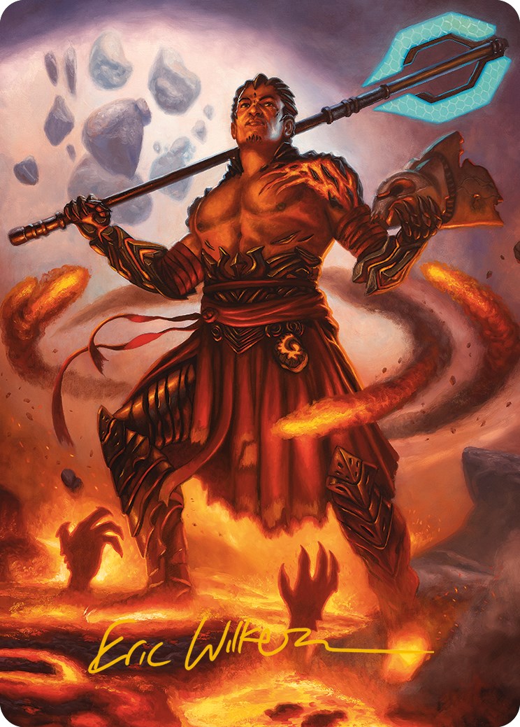 Koth, Carte d'art Feu de la Résistance (Signature estampillée or) [Phyrexia : All Will Be One Art Series] 