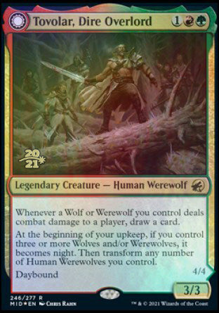 Tovolar, Dire Overlord // Tovolar, the Midnight Scourge (PRE-246S) - Innistrad: Midnight Hunt Promos: (Double Faced Transform) Foil