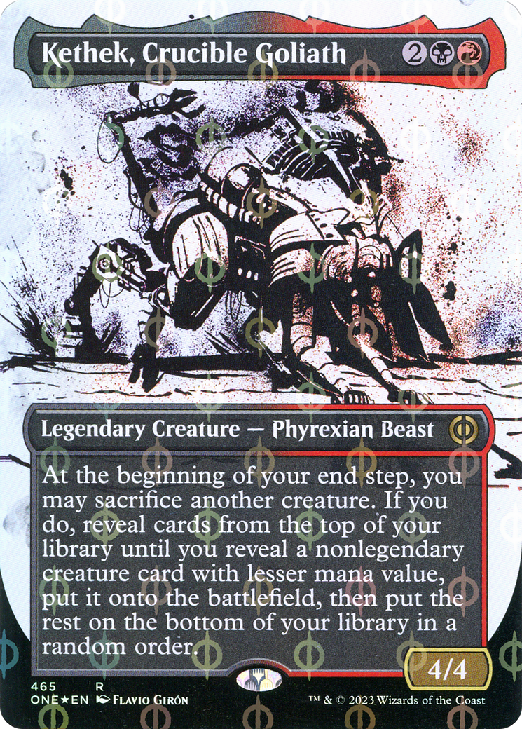 Kethek, Crucible Goliath (Feuille Ichor Step-and-Compleat sans bordure) [Phyrexia : Tous seront un] 