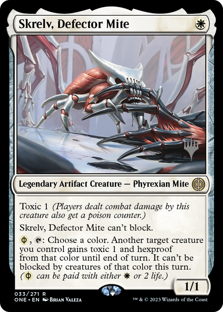 Skrelv, Defector Mite (Pack promotionnel) [Phyrexia : All Will Be One Promos] 