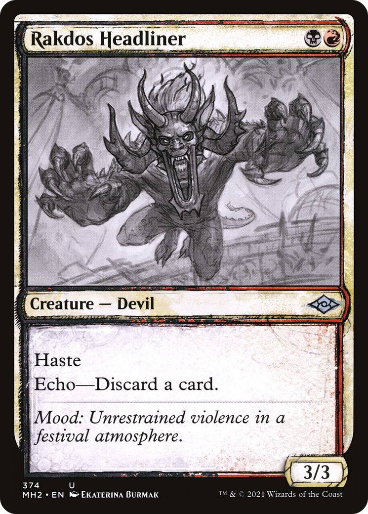 Tête d'affiche de Rakdos (esquisse) [Modern Horizons 2] 