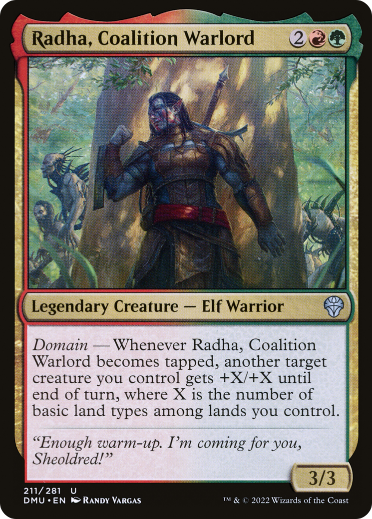 Radha, chef de guerre de la coalition [Dominaria United] 