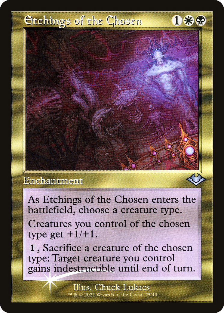 Etchings of the Chosen (MH1-025) - Modern Horizons 1 Timeshifts Foil