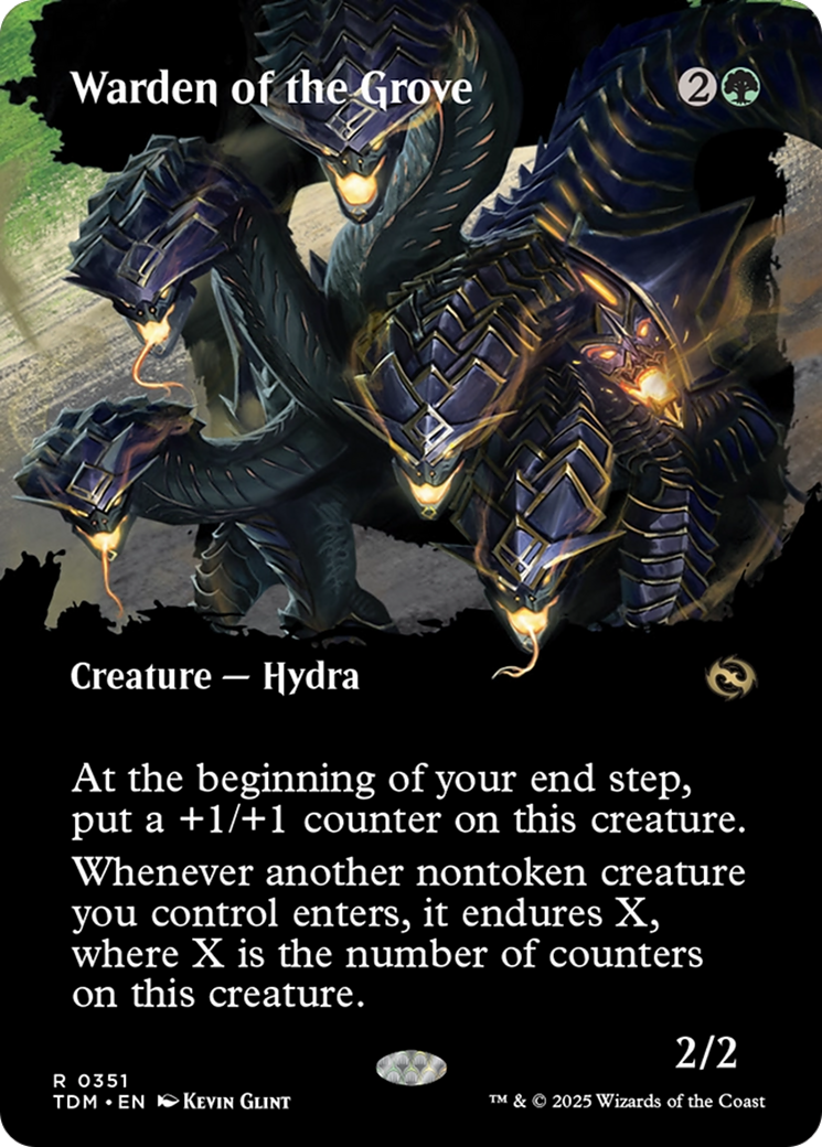 Warden of the Grove (Borderless) (TDM-351) - Tarkir: Dragonstorm: (Showcase) (Borderless)