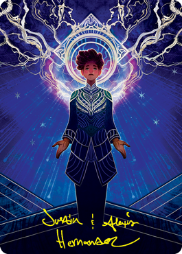 Carte d'art Brainstorm (signature estampillée or) [Strixhaven : School of Mages Art Series] 