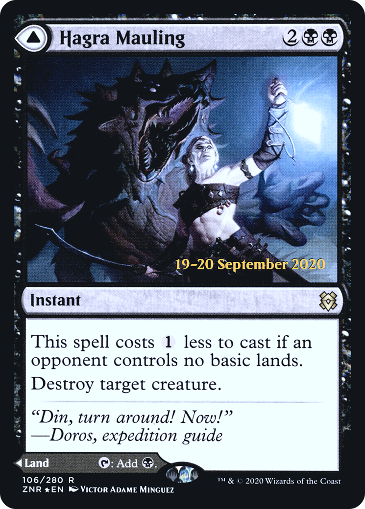 Hagra Mauling // Hagra Broodpit (PRE-106S) - Zendikar Rising Promos Foil